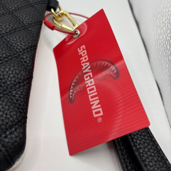 NEW Sprayground SharkMouth Pochette Leveled UP Split Quilt Shark Clutch - Picture 7 of 11